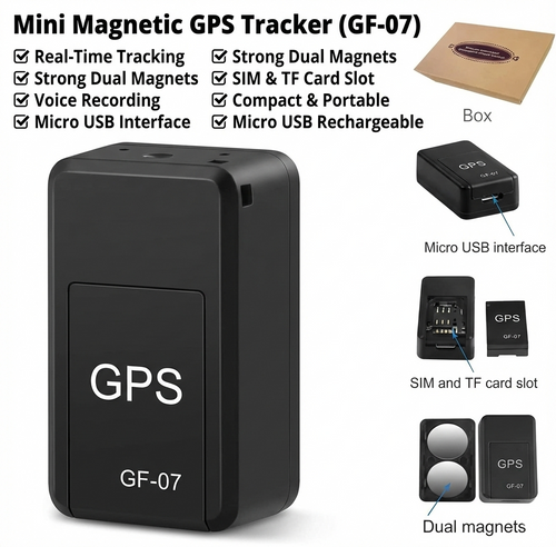 Mini Magnetic GPS Tracker for Real-Time Tracking